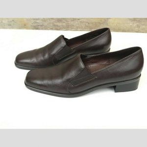 Trotters Ash Brown Square Toe Narrow Loafers